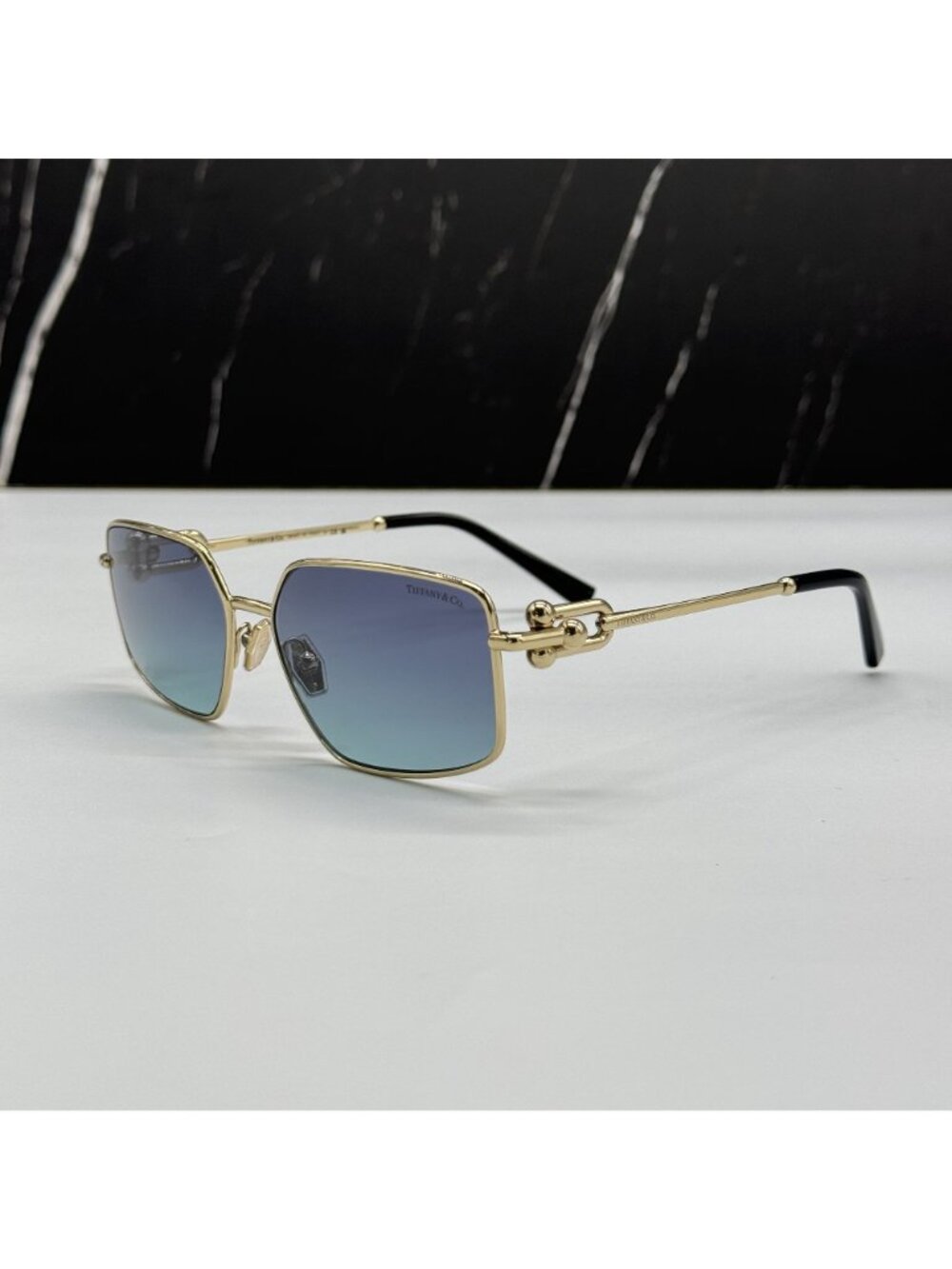 Tiffany & Co TF3111 62029S Blue Gold Women Sunglasses Authentic NEW - Picture 6 of 12